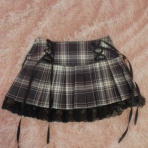 Gothic Black and White Skirt